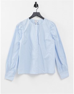 Голубая рубашка без воротника Aware Vero moda