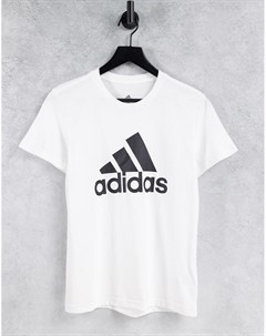 Белая футболка с большим логотипом adidas Training Adidas performance