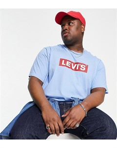 Светло голубая футболка с прямоугольным логотипом Big Tall Levi's®