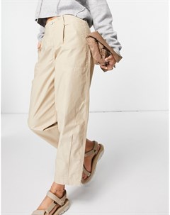 Светло коричневые брюки ср складками и объемными штанинами в утилитарном стиле Levi's®