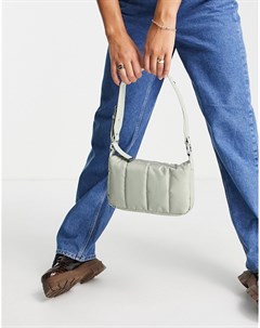 Шалфейно зеленая нейлоновая сумка на плечо со стеганым дизайном в стиле 90 х Asos design
