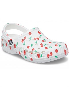 Сабо Baya Seasonal Printed Clog White Cherry Crocs