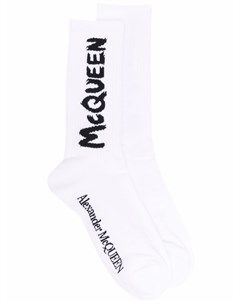 Носки с вышитым логотипом Alexander mcqueen