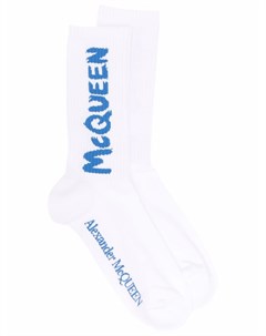 Носки с вышитым логотипом Alexander mcqueen