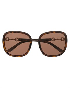 Солнцезащитные очки Horsebit в массивной оправе Gucci eyewear
