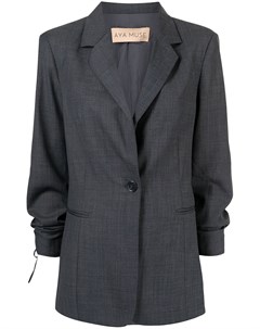 Однобортный пиджак с завязками на рукавах Aya muse