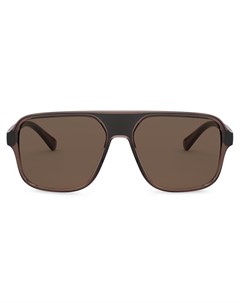 Солнцезащитные очки в квадратной оправе с тисненым логотипом Dolce & gabbana eyewear