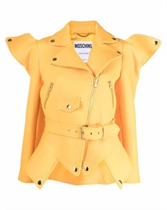 Байкерская куртка Couture асимметричного кроя Moschino