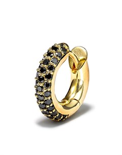 Серьга кольцо из желтого золота с бриллиантами Spinelli kilcollin