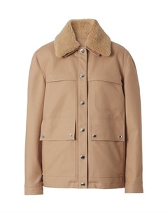Светло коричневая куртка с накладными карманами и подкладкой Burberry