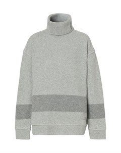 Серый свитер с темной полосой и высоким горлом Burberry