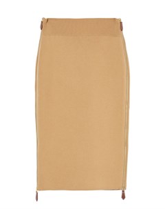 Светло коричневая трикотажная юбка из кашемира и хлопка Burberry