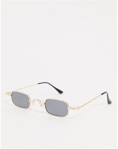 Квадратные солнцезащитные очки в золотистой оправе Svnx
