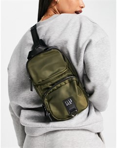 Нейлоновый рюкзак цвета хаки с двумя карманами Elle sport