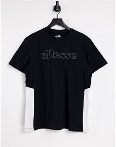 Черная футболка со светоотражающим логотипом на груди Ellesse