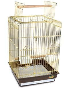 Клетка 1038AG для птиц Д 47 5 х Ш 47 5х В 86 см Золотая решетка коричневый поддон Триол