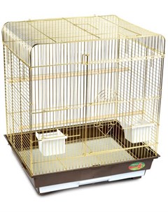 Клетка 1302G для птиц Д 52 х Ш 41 х В 59 см Золотая решетка коричневый поддон Триол