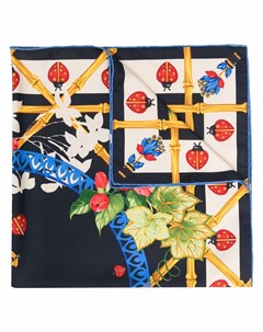 Шелковый платок 1985 го года с цветочным принтом Cartier