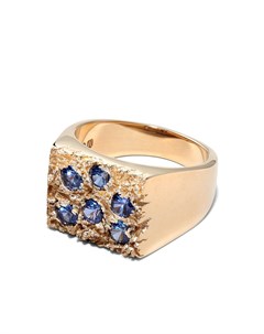 Перстень из желтого золота с сапфирами Bleue burnham