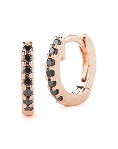 Серьги кольца из розового золота с бриллиантами Dana rebecca designs