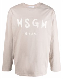 Топ с длинными рукавами и логотипом Msgm