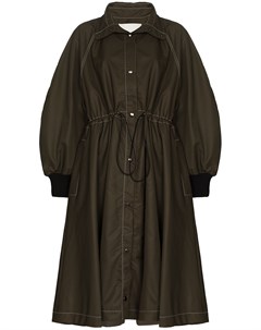 Платье пальто с объемными рукавами и кулиской Elleme