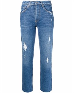 Укороченные джинсы с эффектом потертости Boyish jeans