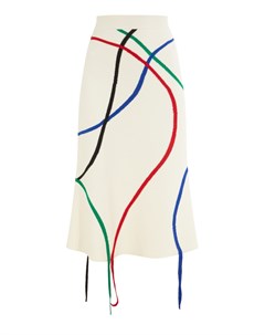 Шерстяная юбка цвета экрю Loewe
