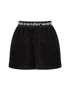Черные шорты с логотипом Alexanderwang.t