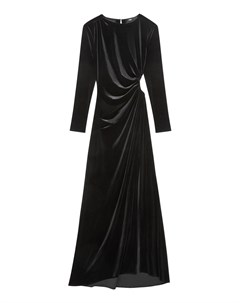 Черное платье с вырезом на боку Maje