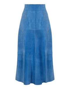 Голубая замшевая юбка Isabel marant