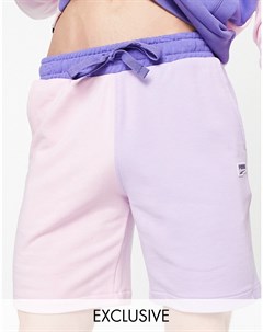 Асимметричные шорты розового и фиолетового цвета Downtown Puma