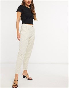 Кремовые широкие брюки со складками In The Style x Lorna Luxe In the style