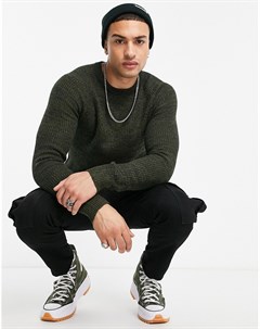 Джемпер в рубчик цвета хаки Originals Jack & jones