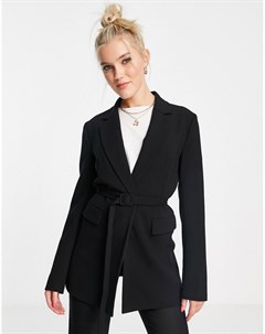 Черный пиджак с поясом часть комплекта French connection