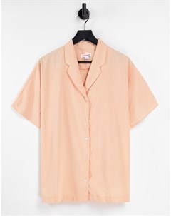 Оранжевая пляжная oversized рубашка Urban threads
