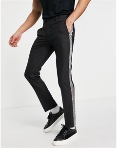 Черные брюки с серебристыми пайетками Twisted tailor