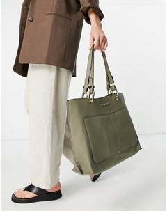 Шалфейно зеленая сумка тоут с двумя карманами Donna Steve madden