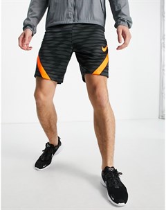 Черно оранжевые шорты Strike Nike football