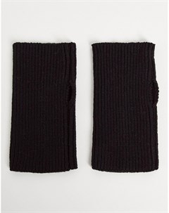 Перчатки без пальцев из переработанных материалов черного цвета Asos design
