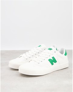 Белые кроссовки с зелеными вставками Pro Court Cup New balance