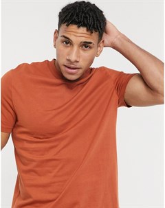 Оранжевая футболка из органического хлопка с круглым вырезом Asos design