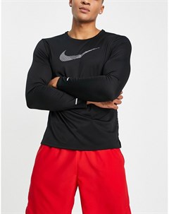 Черный лонгслив Run Division Miler Flash Nike running
