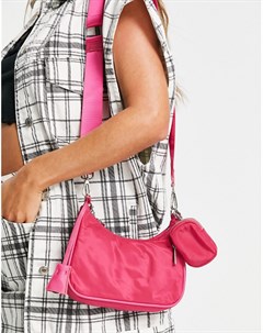 Розовая сумка на плечо в стиле 90 х Miss selfridge