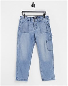 Голубые выбеленные джинсы бойфренда Hollister