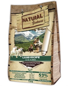 Сухой корм Lamb Recipe Sensitive для собак с чувствительным пищеварением 2 кг Ягненок Natural greatness