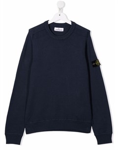 Джемпер с нашивкой логотипом Stone island junior