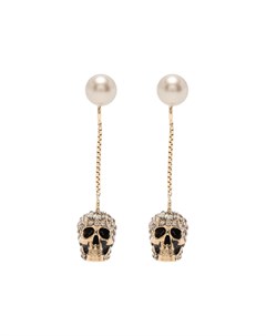 Серьги с декором Skull Alexander mcqueen