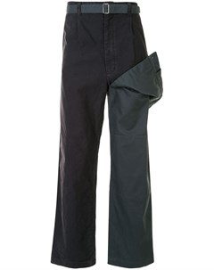 Многослойные брюки прямого кроя Maison mihara yasuhiro