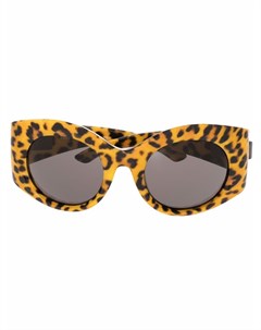 Солнцезащитные очки с леопардовым принтом Balenciaga eyewear